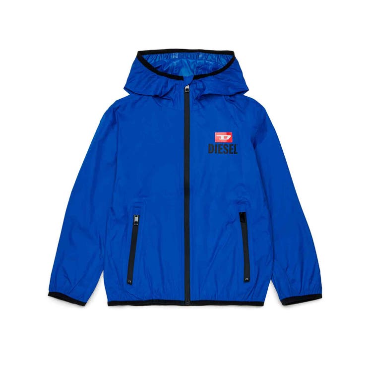 ブルー | DIESEL ディーゼル ワンポイントブランドロゴシップアップジャケット | SHIFFON