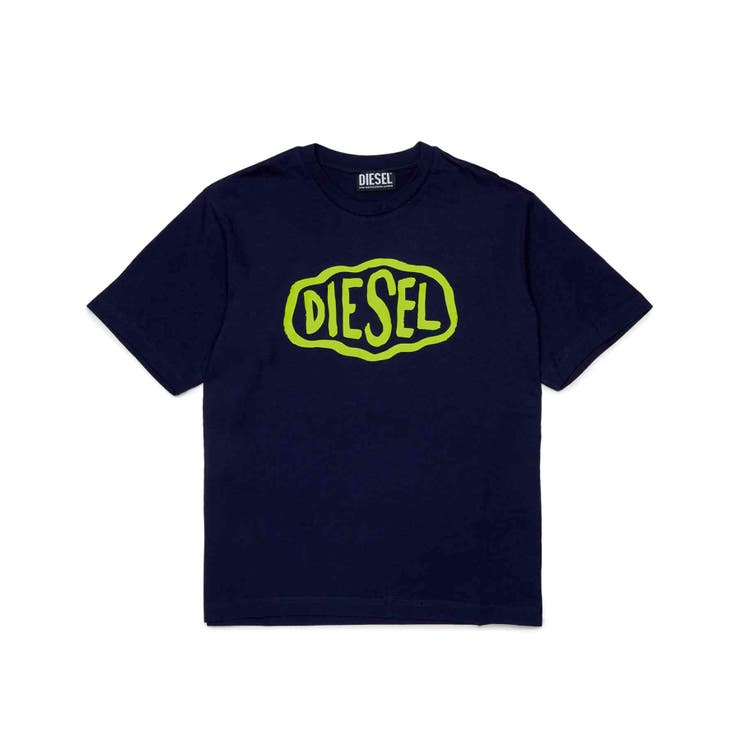 ネイビー | DIESEL ディーゼル ブランドロゴ半袖Tシャツカットソー | SHIFFON