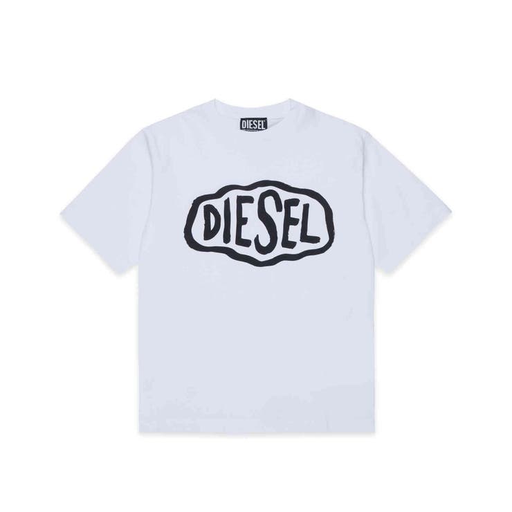 ホワイト | DIESEL ディーゼル ブランドロゴ半袖Tシャツカットソー | SHIFFON