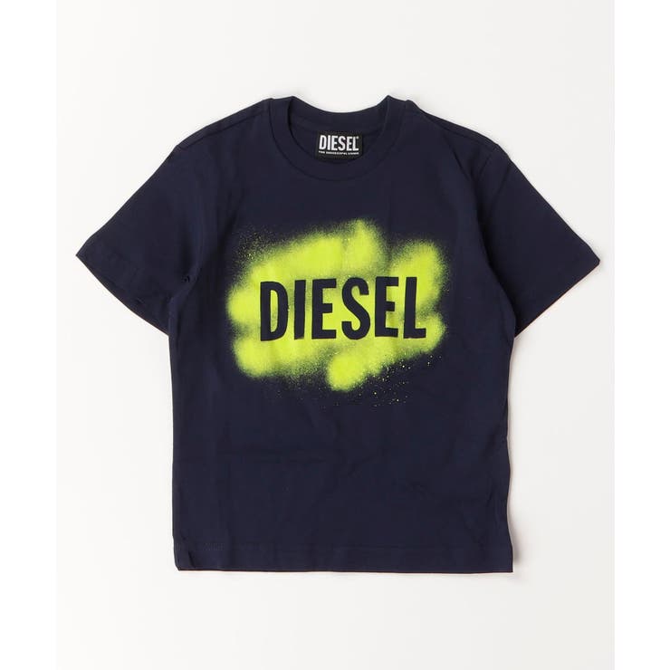 ネイビー | DIESEL ディーゼル ブランドロゴ半袖Tシャツカットソー | SHIFFON