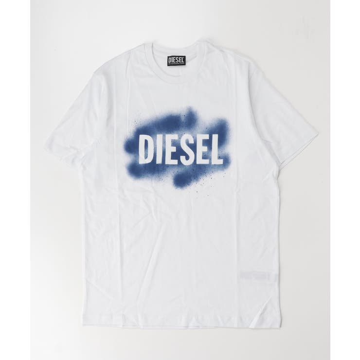 ホワイト | DIESEL ディーゼル ブランドロゴ半袖Tシャツカットソー | SHIFFON