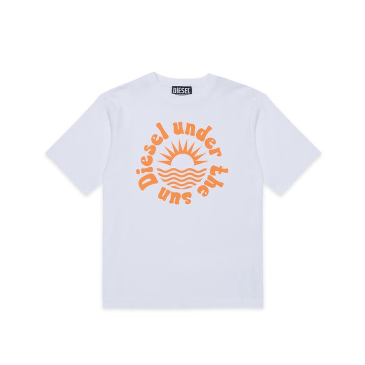 ホワイト | DIESEL ディーゼル ブランドロゴ半袖Tシャツカットソー | SHIFFON