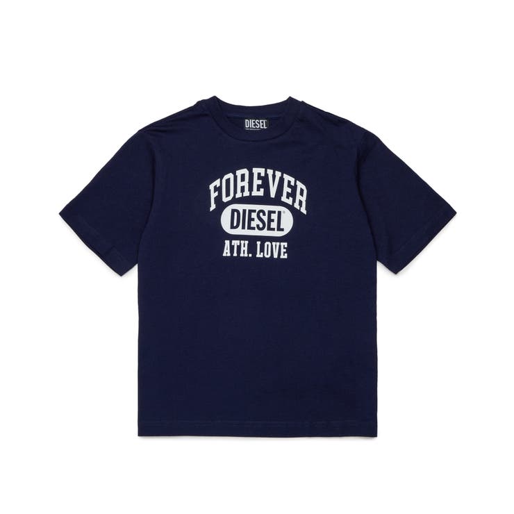 ネイビー | DIESEL ディーゼル ブランドロゴ半袖Tシャツカットソー | SHIFFON