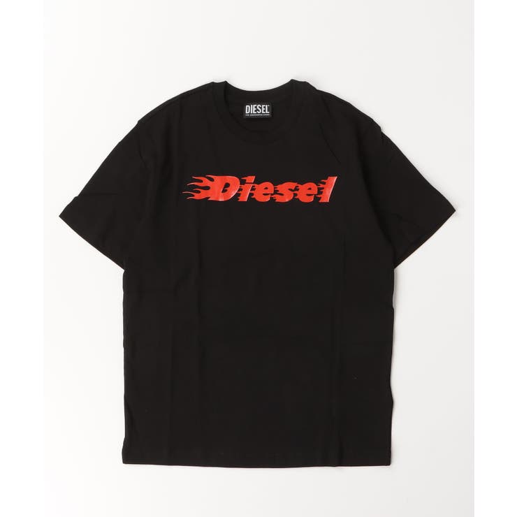 ブラック | DIESEL ディーゼル ブランドロゴ半袖Tシャツカットソー | SHIFFON