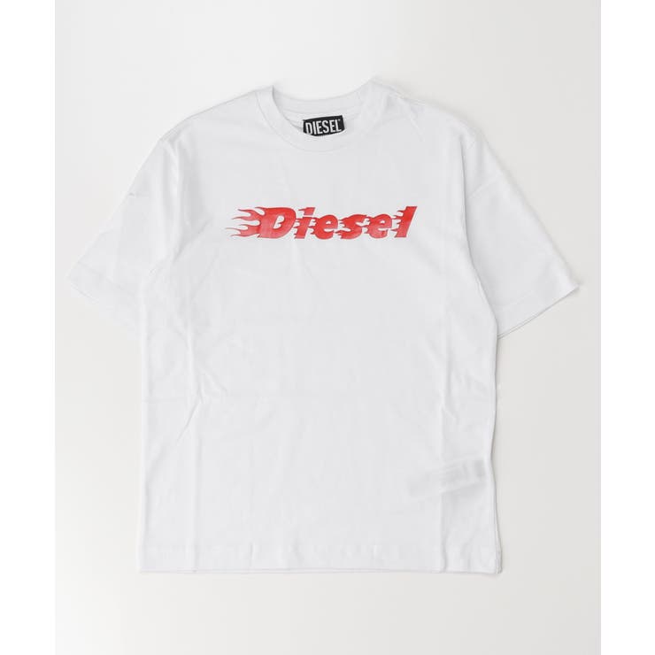 ホワイト | DIESEL ディーゼル ブランドロゴ半袖Tシャツカットソー | SHIFFON