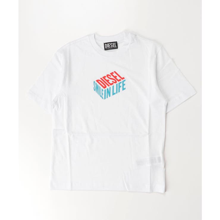 ホワイト | DIESEL ディーゼル ブランドロゴ半袖Tシャツカットソー | SHIFFON