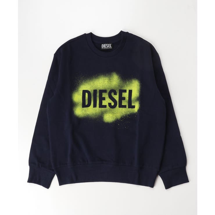 ネイビー | DIESEL ディーゼル ブランドロゴスウェットプルオーバー | SHIFFON