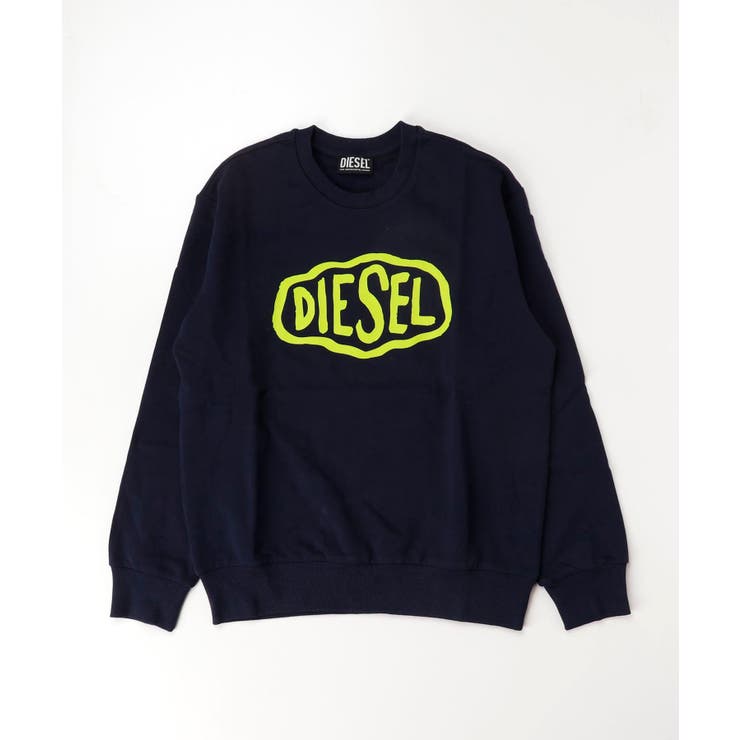 ネイビー | DIESEL ディーゼル ブランドロゴスウェットプルオーバー | SHIFFON