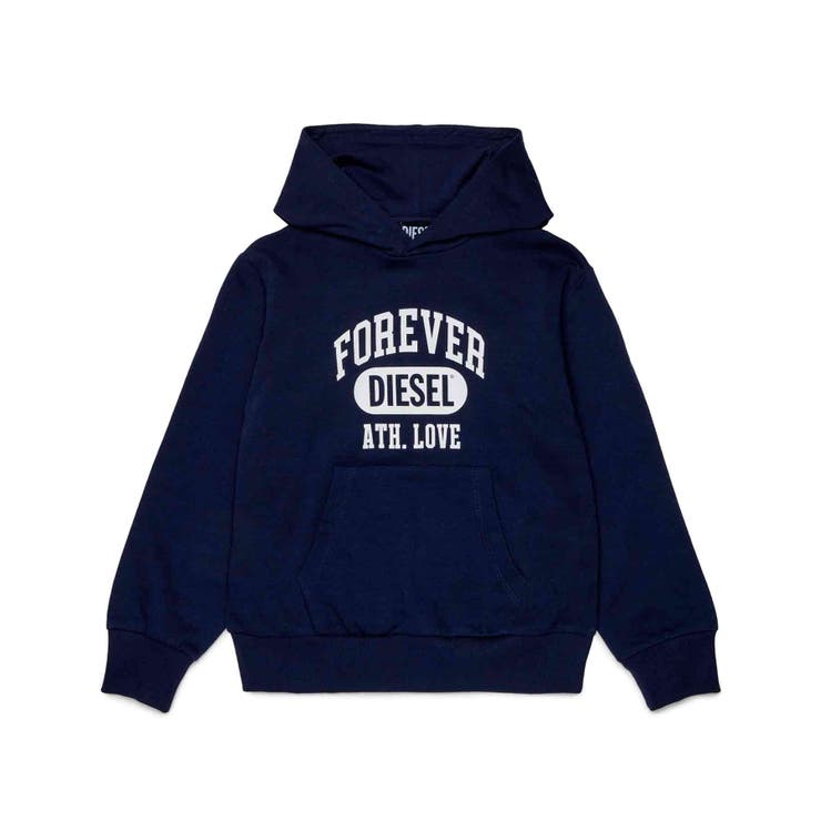 ネイビー | DIESEL ディーゼル ブランドロゴフーディーパーカー | SHIFFON