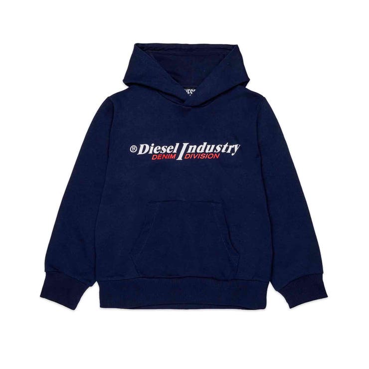 ネイビー | DIESEL ディーゼル ブランドロゴフーディーパーカー | SHIFFON