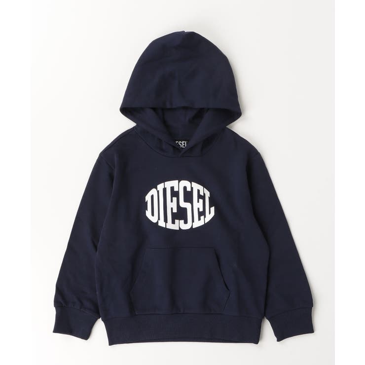 ネイビー | DIESEL ディーゼル ブランドロゴフーディーパーカー | SHIFFON