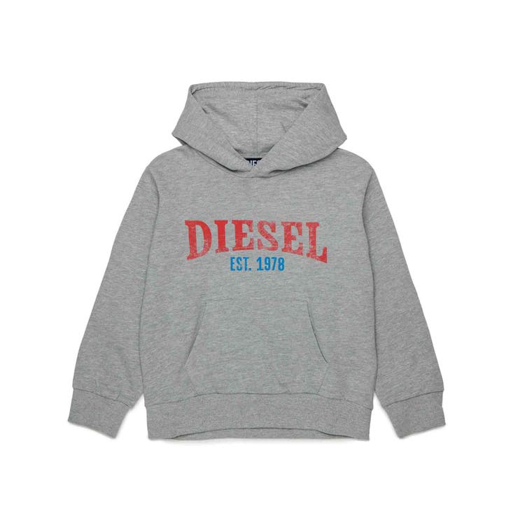 グレー | DIESEL ディーゼル ブランドロゴフーディーパーカー | SHIFFON
