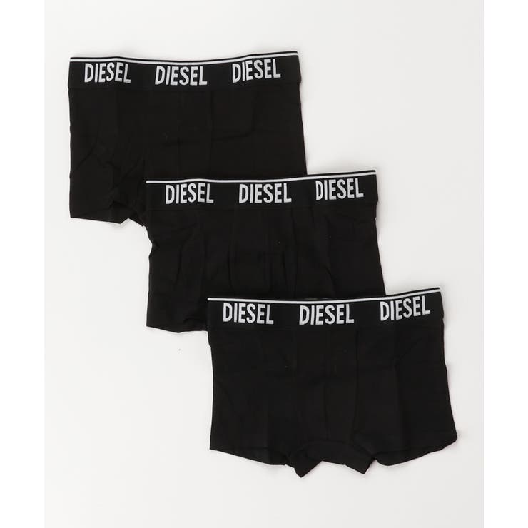 ブラック | DIESEL ディーゼルブランドロゴボクサーパンツアンダーウェア3枚セット 男の… | SHIFFON