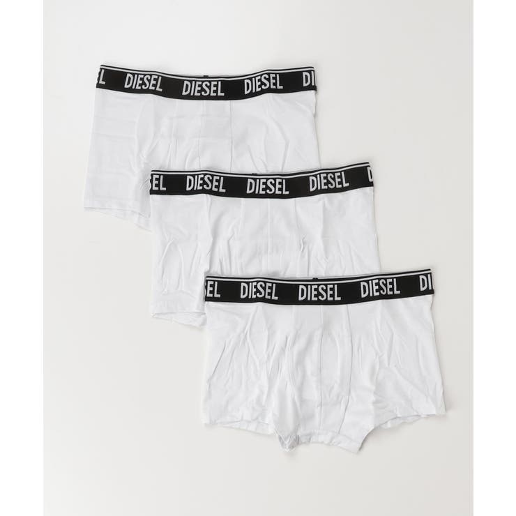 ホワイト | DIESEL ディーゼルブランドロゴボクサーパンツアンダーウェア3枚セット 男の… | SHIFFON
