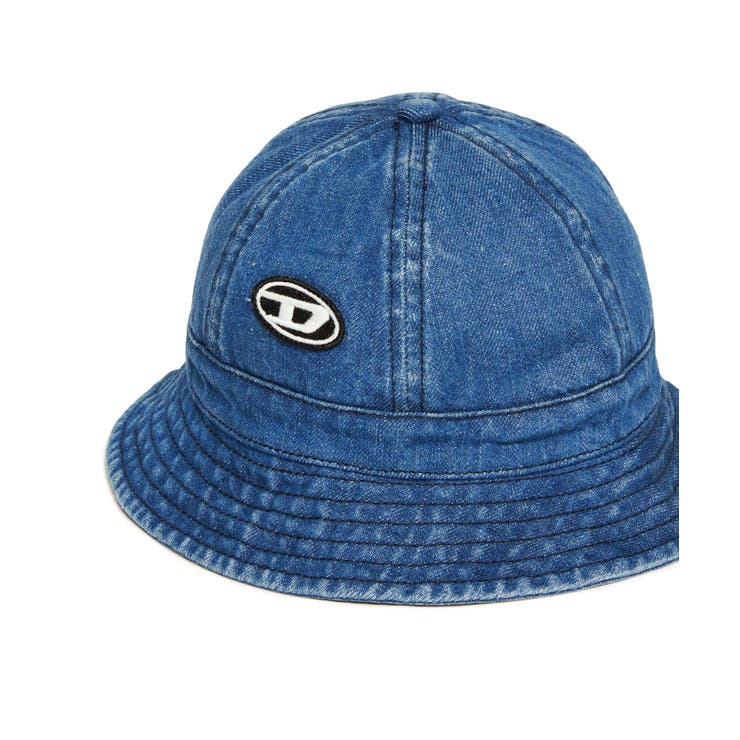 インディゴブルー | DIESEL ディーゼル ワンポイントブランドロゴデニムバケットハット男の子 | SHIFFON