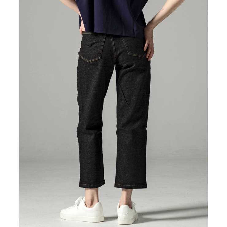 直営店 WEB限定】Kappa(カッパ)ベルト付きストレッチワイドデニム 