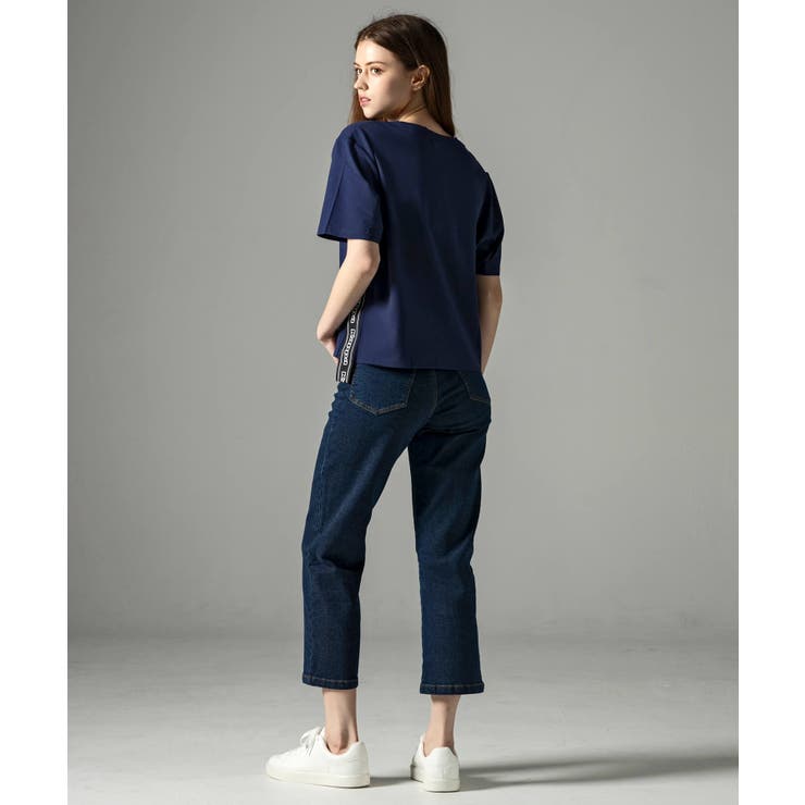 直営店 WEB限定】Kappa(カッパ)ベルト付きストレッチワイドデニム 