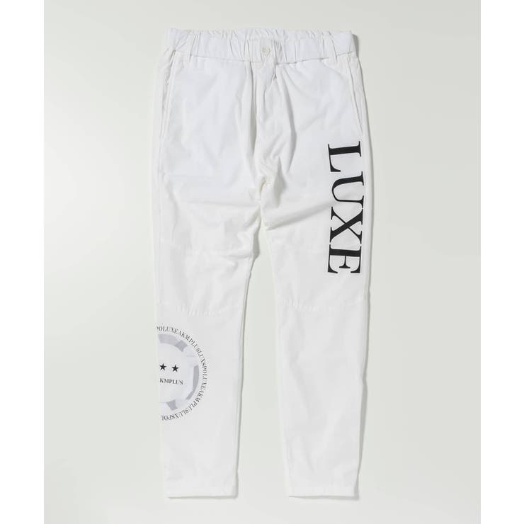 LUXEAKMPLUS リュクスエイケイエムプラス サークルロゴウィンドパンツ
