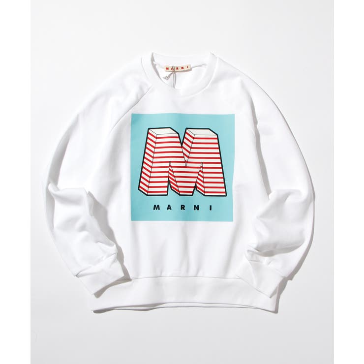 ホワイト | MARNI マルニ ワンポイント長袖スウェット | SHIFFON