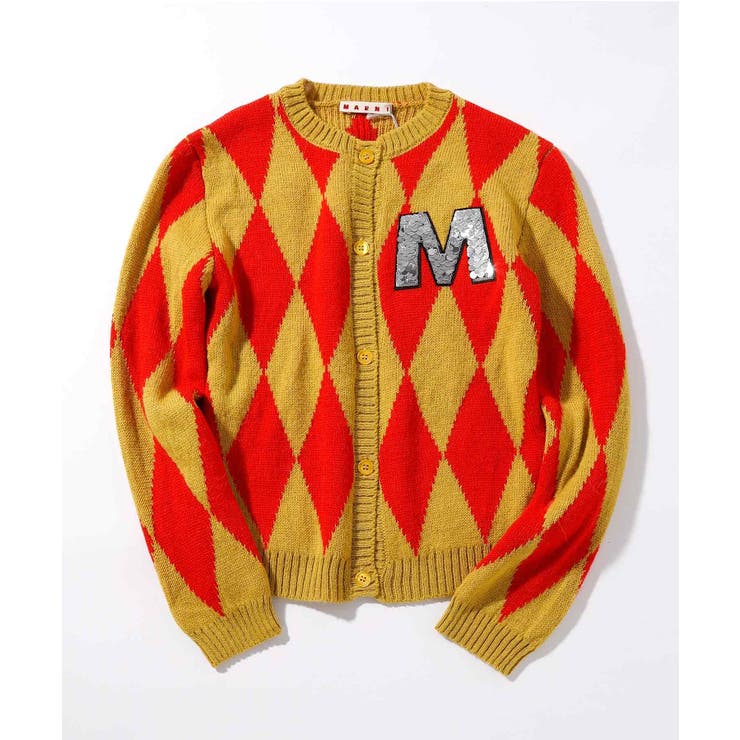 マスタード | MARNI マルニ ワンポイントデザインカーディガン | SHIFFON