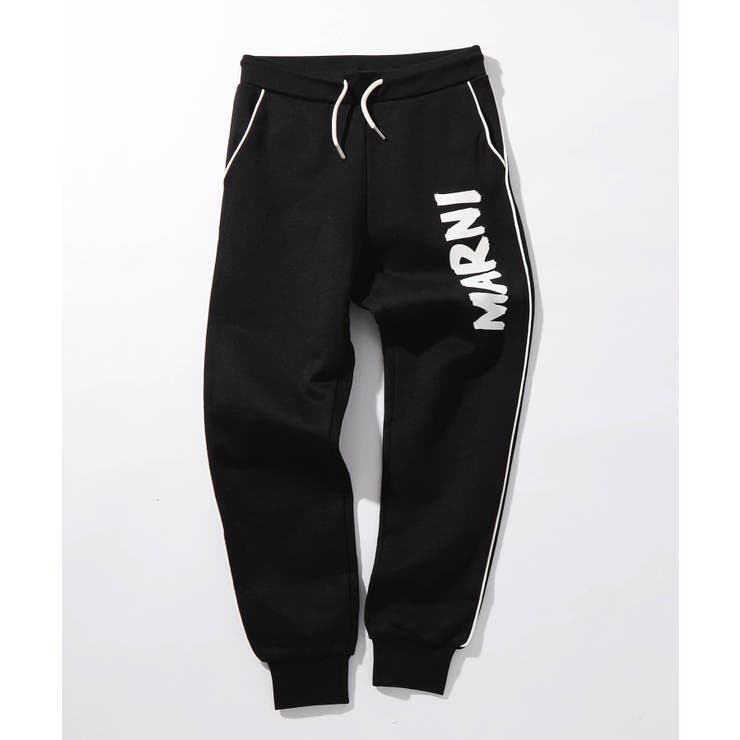 ブラック | MARNI マルニ ブランドロゴスウェットパンツ | SHIFFON