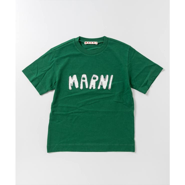 MARNI マルニ グリーン Tシャツ サイズ38 MARNI マルニ ブランドロゴ半袖Tシャツカットソー[品番：SHNM0006123