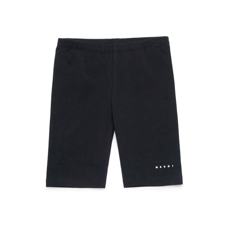 ブラック | MARNI マルニ ワンポイントブランドロゴスウェットショートパンツ | SHIFFON