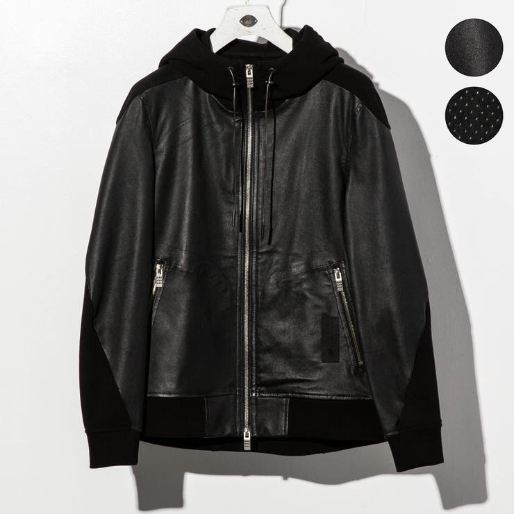 C DIEM ストレッチシープレザーコンビジャケット C DIEM ストレッチシープレザーコンビジャケット 【公式通販】