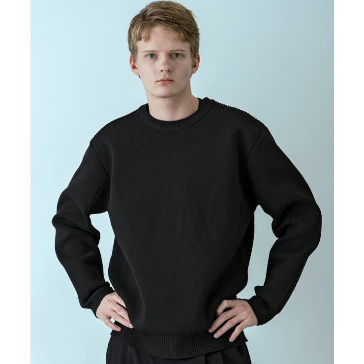 ブラック | +phenix プラスフェニックス ハイブリッドニット | SHIFFON 