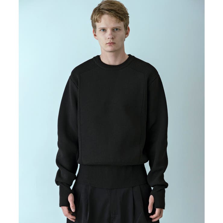 ブラック | +phenix プラスフェニックス ハイブリッドニット | SHIFFON 