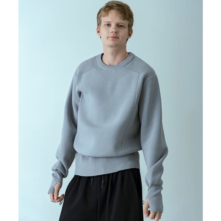 グレー | +phenix プラスフェニックス ハイブリッドニット | SHIFFON 