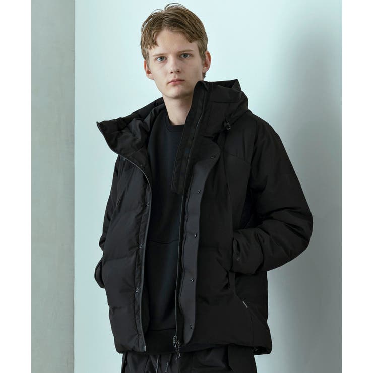 ブラック | +phenix プラスフェニックス フューズドキルティングダウンジャケット | SHIFFON 