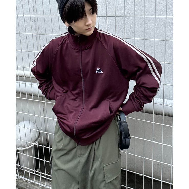 ワイン | KAPPA カッパ 袖ラインジャージ | SHIFFON 