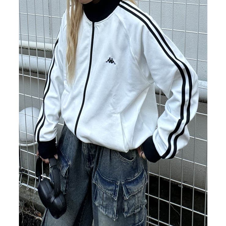 ホワイト | KAPPA カッパ 袖ラインジャージ | SHIFFON 