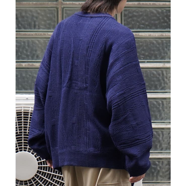 Confirmヴィンテージライク レトロジャガードストライプ柄 ビッグシルエット | SHIFFON  | 詳細画像17 