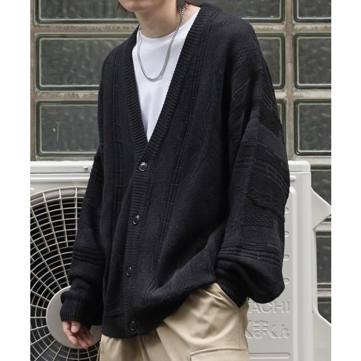 Confirmヴィンテージライク レトロジャガードストライプ柄 ビッグシルエット | SHIFFON  | 詳細画像19 