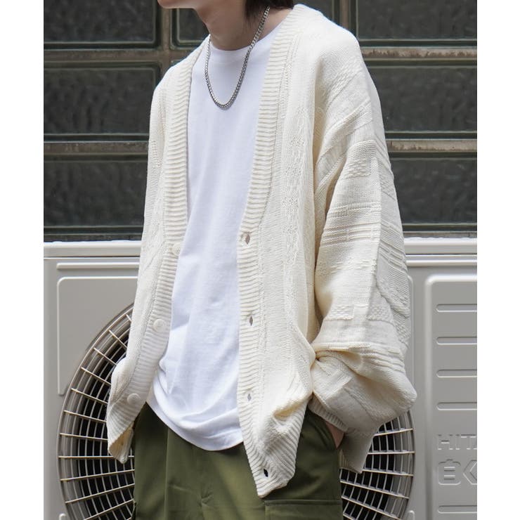 Confirmヴィンテージライク レトロジャガードストライプ柄 ビッグシルエット | SHIFFON  | 詳細画像2 