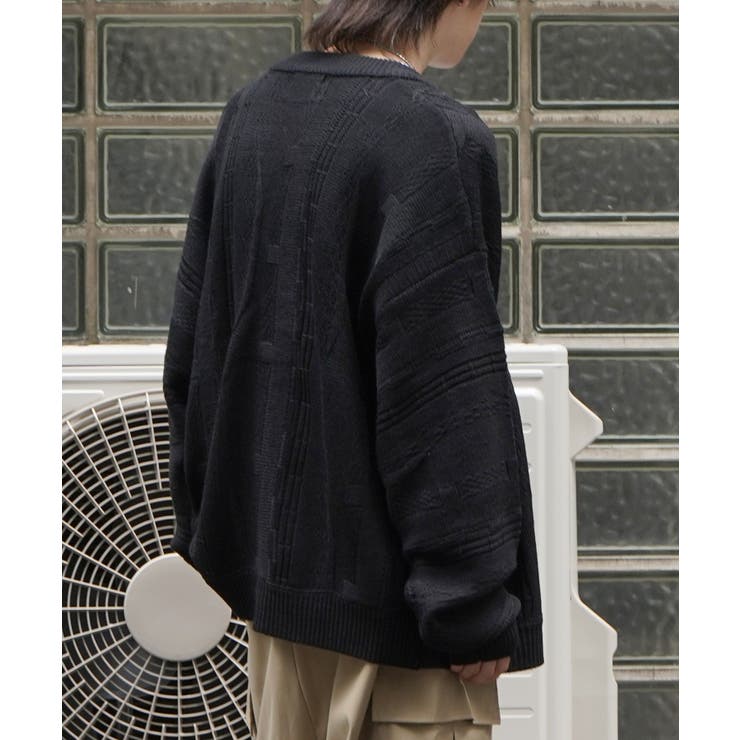 Confirmヴィンテージライク レトロジャガードストライプ柄 ビッグシルエット | SHIFFON  | 詳細画像21 