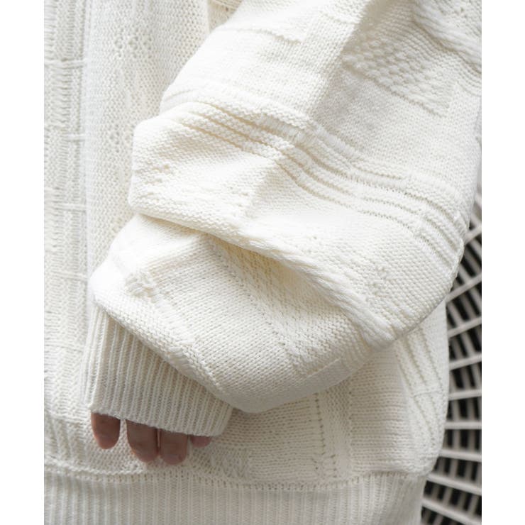 Confirmヴィンテージライク レトロジャガードストライプ柄 ビッグシルエット | SHIFFON  | 詳細画像24 