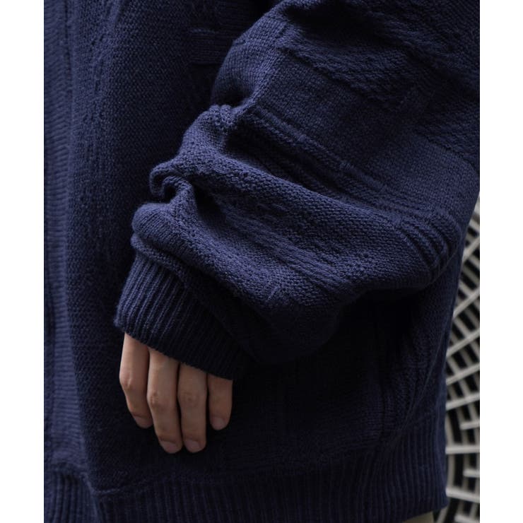 Confirmヴィンテージライク レトロジャガードストライプ柄 ビッグシルエット | SHIFFON  | 詳細画像29 