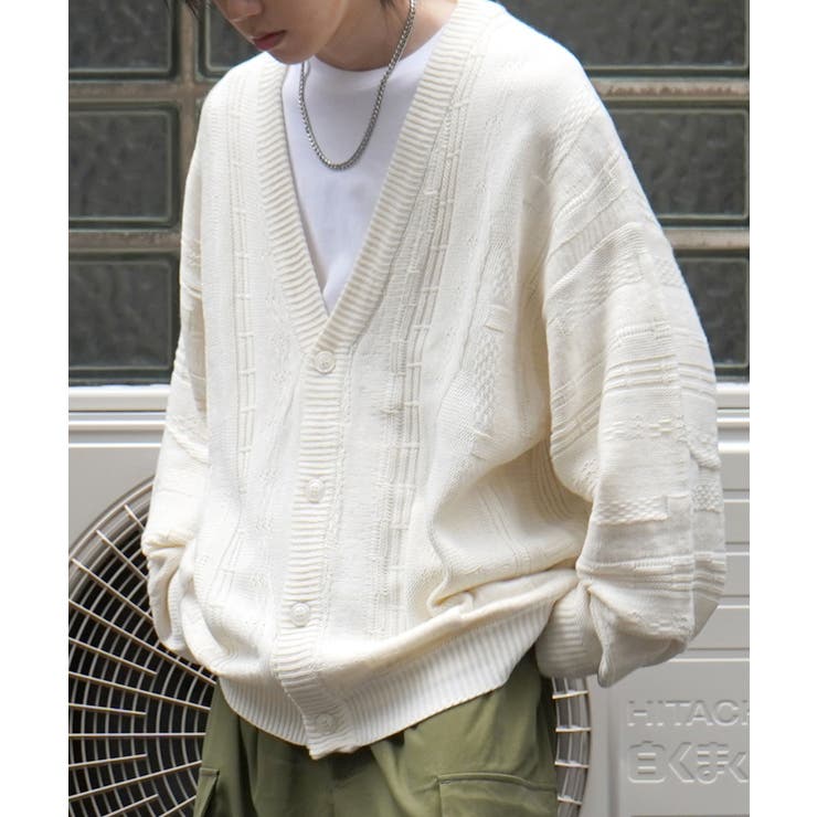 Confirmヴィンテージライク レトロジャガードストライプ柄 ビッグシルエット | SHIFFON  | 詳細画像4 