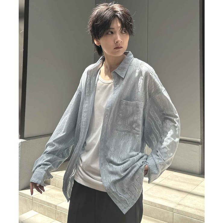 サックスブルー | Confirm コンファーム ルーズシルエット | SHIFFON 