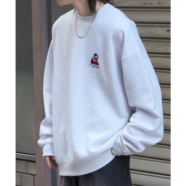 ILL S（イルズ）ガールイラストワンポイント刺繍 ビッグシルエット | SHIFFON  | 詳細画像6 