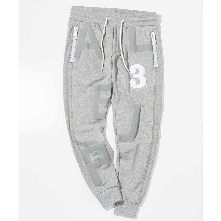 1PIU1UGUALE3 RELAX ビッグファスナーランダムロゴジョガーパンツ | SHIFFON  | 詳細画像17 