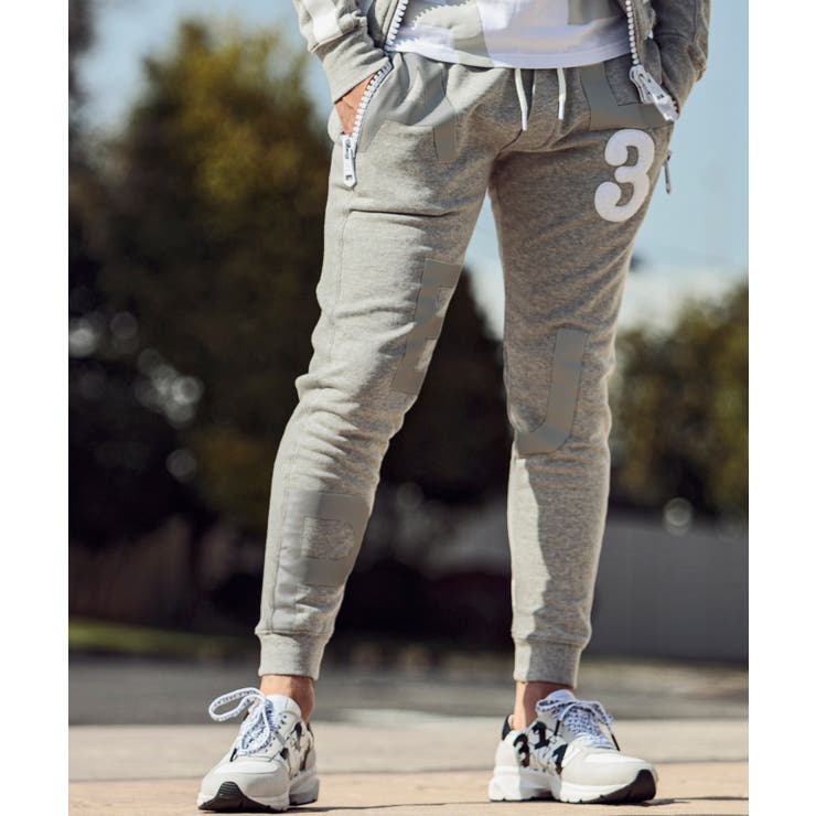 グレー | 1PIU1UGUALE3 RELAX ビッグファスナーランダムロゴジョガーパンツ | SHIFFON 