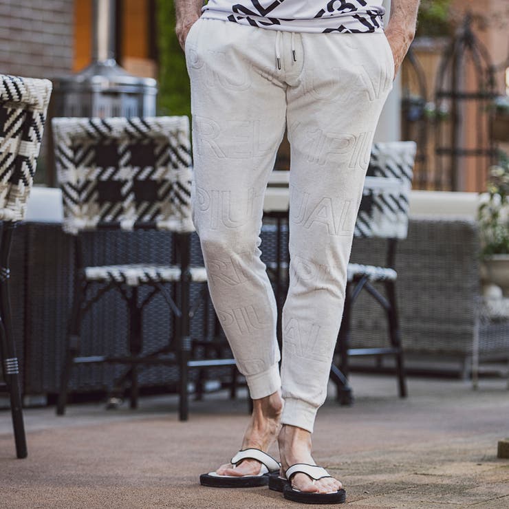 1PIU1UGUALE3 RELAX パイルロゴジョガーパンツ | SHIFFON  | 詳細画像1 