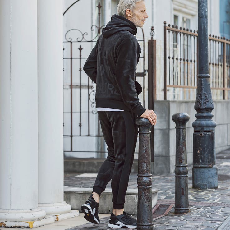 1PIU1UGUALE3 RELAX エンボスロゴベロアパンツ | SHIFFON  | 詳細画像10 