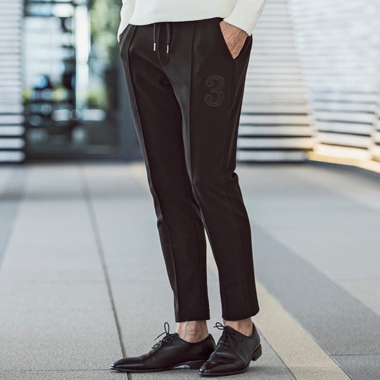 1PIU1UGUALE3 RELAX 3ロゴブラッシュドスラックス[品番：SHNM0003775