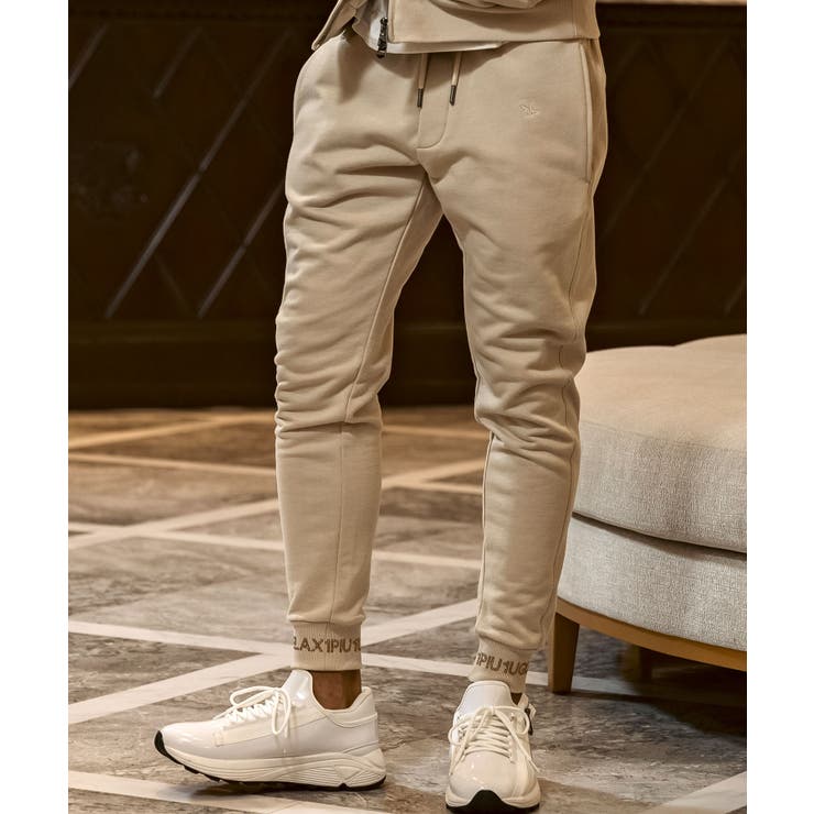 1PIU1UGUALE3 RELAXラインストーンヘムスウェットジョガーパンツ | SHIFFON  | 詳細画像1 