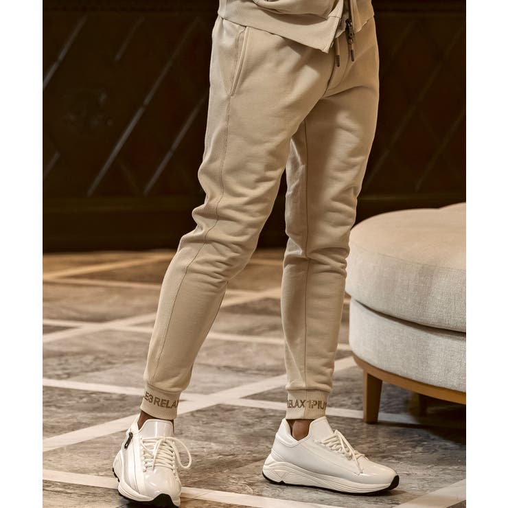 1PIU1UGUALE3 RELAXラインストーンヘムスウェットジョガーパンツ | SHIFFON  | 詳細画像2 